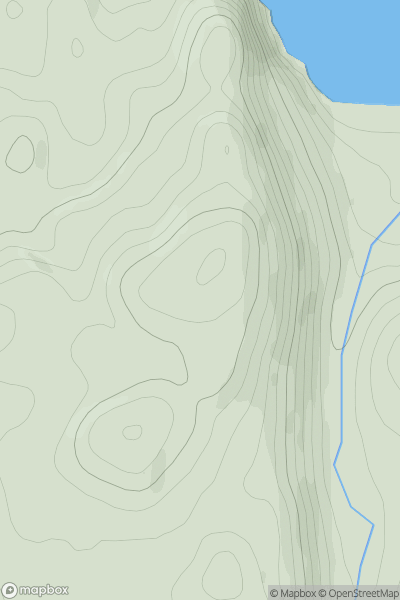 Thumbnail image for Meall Buidhe [Loch Maree to Loch Broom] [NG939896] showing contour plot for surrounding peak